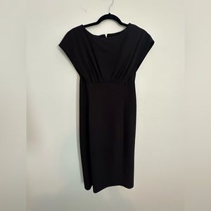 Scuba-Crepe Boat-Neck Sheath Dress